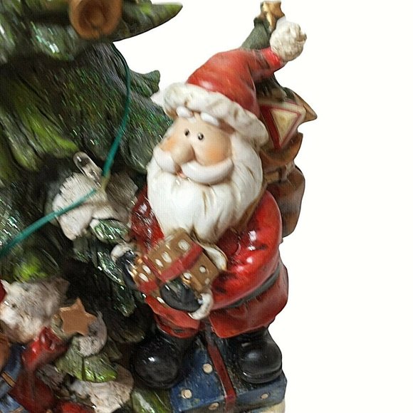 Musical Christmas Collection Lighted Santa Tree Figure LED Color Changing - Picture 2 of 11